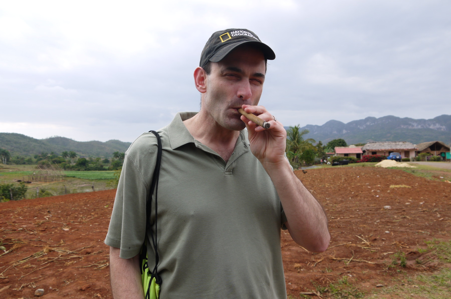 Smoking a cigar in Cuba (February 2015)