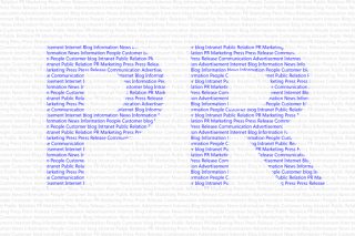 The letters PR in blue on a white background.