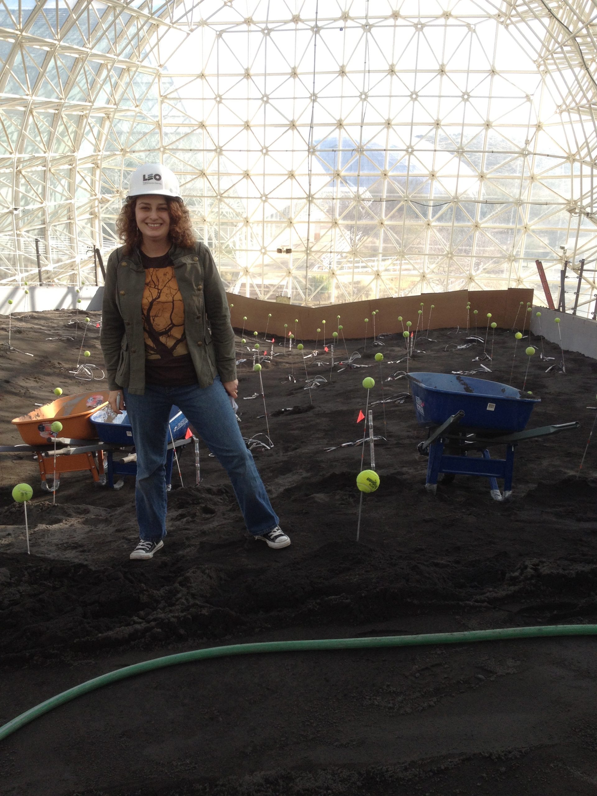 Alaina Levine standing in the Biosphere 2, a research facility of the University of Arizona.